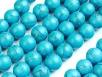 おすすめ激安価格！定番ブルー★パワーストーンビーズ/スパイダーターコイズ/ラウンド/約10mm/1連【天然石/パワーストーン】【アメリカツーソン・香港展示会・世界各地出展品買い付け】|ターコイズ(トル