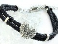 PreciousJewelries/���㡼����2�ť쥶�������ɥ֥쥹��å�/�ϡ��ȥѥ���/�֥�å�