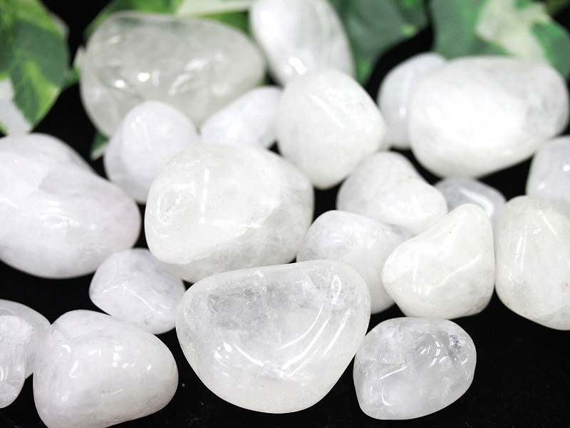 天然石/タンブル（お守り石・握り石・磨き石）/水晶（ミルキー）/1個