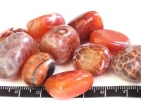 【SALE★20％OFF】天然石/タンブル（お守り石・握り石・磨き石）/ファイヤーアゲート/1個【ネコポス不可】【アメリカツーソン・香港展示会・世界各地出展品買い付け】