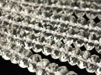 パワーストーンビーズ/水晶/ボタンカット/3×6mm/1連【天然石/パワーストーン】【アメリカツーソン・香港展示会・世界各地出展品買い付け】