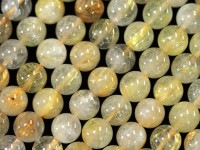 びっしり金針★金運を司る人気石★4A/天然石ビーズ/ゴールドルチル/ラウンド/11-12mm/1連【天然石/パワーストーン】【アメリカツーソン・香港展示会・世界各地出展品買い付け】|ルチルクォーツ：ゴ
