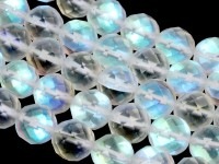 ビーズ/フロストレインボームーンクリスタル（ルナフラッシュ）/64面カット/8mm|ムーンクリスタル（ルナフラッシュ）