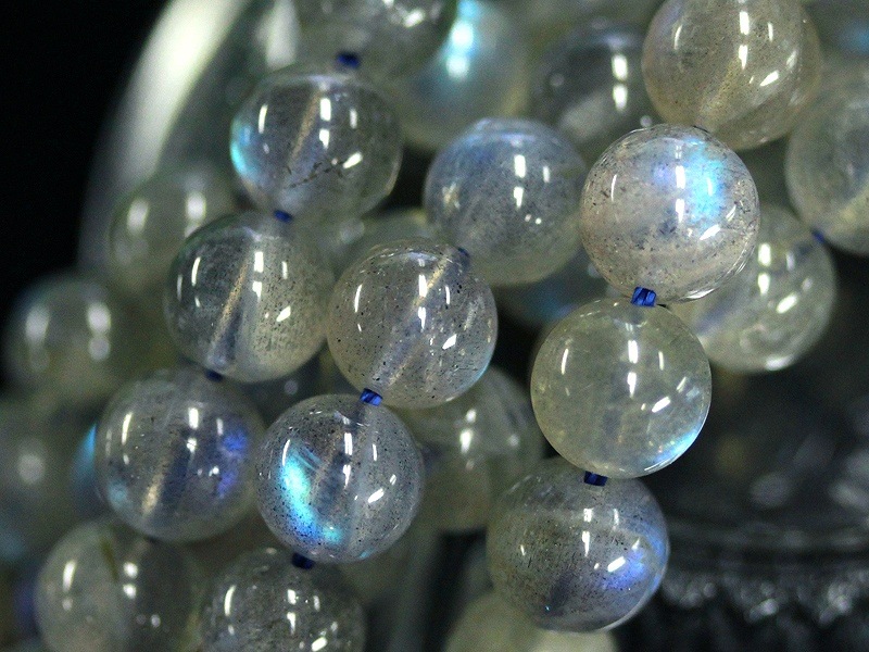 抜群の透明感！美麗ブルーのラブラドレッセンス☆4Aランク☆天然石