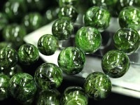 鮮やかで美しい緑の発色★AA/天然石ブレスレット/クロムダイオプサイト/ラウンド/10mm/1本【天然石/パワーストーン】【アメリカツーソン・香港展示会・世界各地出展品買い付け】|ダイオプサイト