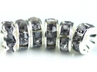 【激安】パーツ・副資材/ロンデル/シルバー＆グレー/4mm/平型/10個