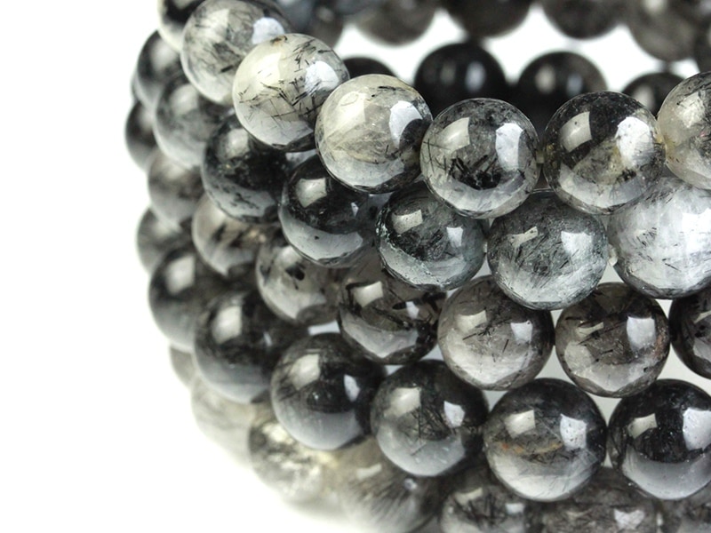 極上ブラックルチル、隕石　パワーストーンブレスレット 極上ブラックルチル、隕石パワーストーンブレスレット