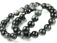AA/天然石ブレスレット/ブラックルチルクォーツ(グレータイプ)/ラウンド/10mm|ルチルクォーツ：ブラックルチルクォーツ|ルチルクォーツ各種