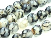 AAA/天然石ビーズ/ドラゴンアゲート（龍紋瑪瑙）/ラウンド/14mm/1連|天然石・パワーストーン：ビーズ|天然石・パワーストーン各種