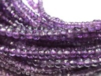 【≪20％OFF≫超特価SALE】天然石ブレスレット/アメジスト(amethyst/紫水晶)/ボタンカット/約22cm/約3mm/1本【天然石/パワーストーン】【アメリカツーソン・香港展示会・世界各地