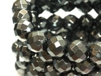激安！定番石★艶々光沢！★パワーストーンブレスレット/ヘマタイト/64面カット/10mm【天然石/パワーストーン】【アメリカツーソン・香港展示会・世界各地出展品買い付け】