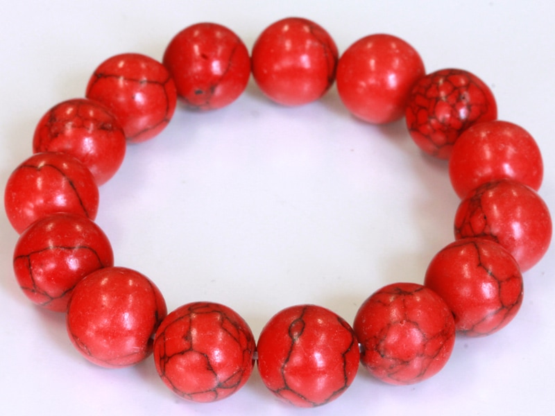 レッドルチル　パワーストーンブレスレット　内径約15cm フローライト レッドルチル パワーストーンブレスレット 内径約