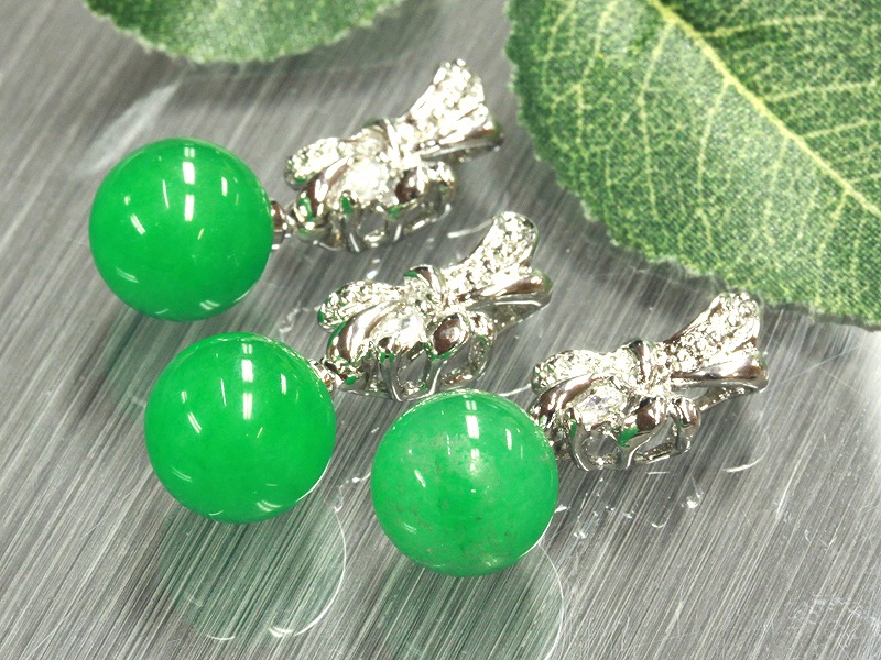 ミャンマー産 天然本翡翠 印材 ヒスイ印鑑 (2個)☆美しい石目☆ 本翡翠