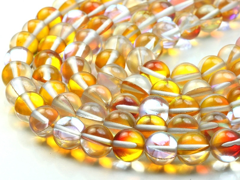 レインボー入り✨マニカランヒマラヤ水晶〜アプリコットオレンジ