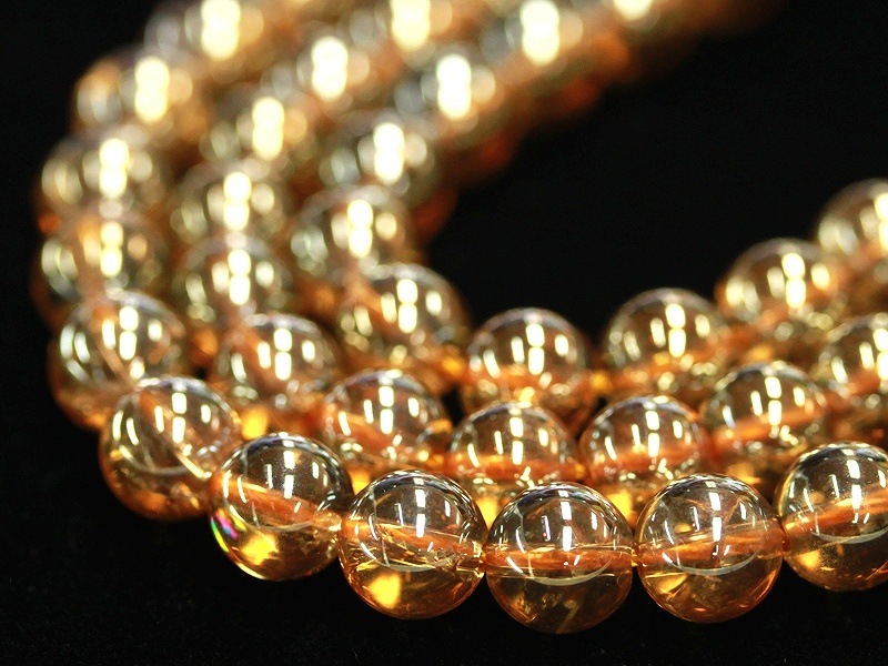 華やかシャンパンカラー☆AAA/天然石ビーズ/ゴールデンシャンパン  