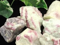 激レア！★高発色ピンクカラー★心身の活性化と健康運の石/ピンクトルマリンインクォーツ(レピドライト/リチア雲母入り)/母石付きラフ原石/31〜40g/【アメリカツーソン・香港展示会・世界各地出展品買い