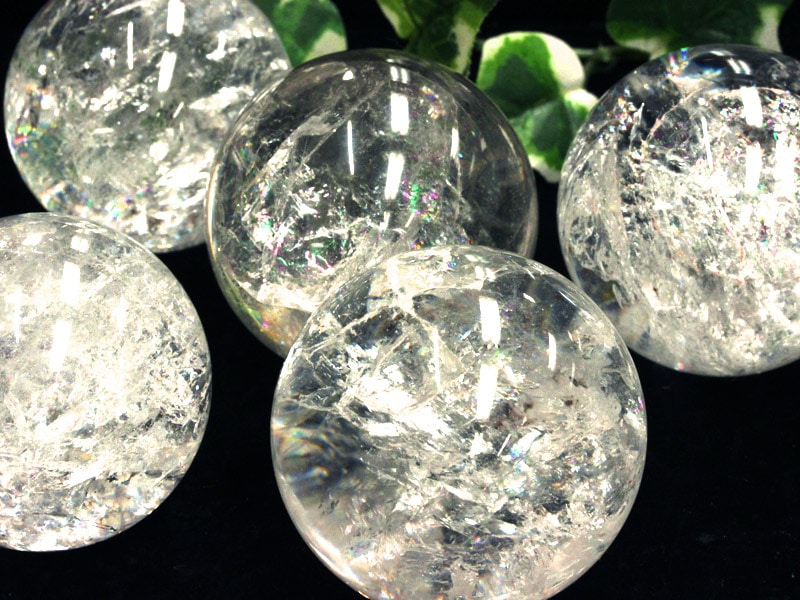 美品！水晶玉パワーストーン 天然レインボー 70mm 美品！水晶玉