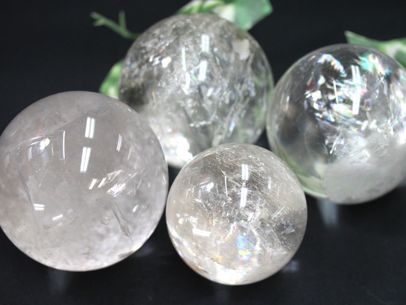 美品！水晶玉パワーストーン天然レインボー70mm