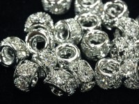 【日本未発売！/新作ロンデル】パーツ・副資材/ロンデル/クリスタルガラス/シルバー/8mm/10個【天然石/パワーストーン】【アメリカツーソン・香港展示会・世界各地出展品買い付け】|パーツ・副素材：ア