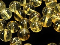 人気！金運の定番石★輝くレインボー入り★AAAランク/天然石ビーズ/シトリン/ラウンド/8mm/1粒★【天然石/パワーストーン】|シトリン