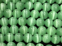 人気！★限定入荷★パワーストーンビーズ/キャッツアイグリーン002/約10mm/1連【天然石/パワーストーン】【アメリカツーソン・香港展示会・世界各地出展品買い付け】|ガラス・プラスチック製：ビーズ|