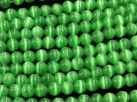 人気！★限定入荷★パワーストーンビーズ/キャッツアイグリーン001/約6mm/1連【天然石/パワーストーン】【アメリカツーソン・香港展示会・世界各地出展品買い付け】|ガラス・プラスチック製：ビーズ|ガ