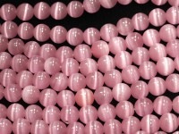 人気！★限定入荷★パワーストーンビーズ/キャッツアイピンク001/約8mm/1連【天然石/パワーストーン】【アメリカツーソン・香港展示会・世界各地出展品買い付け】|ガラス・プラスチック製：ビーズ|ガラ