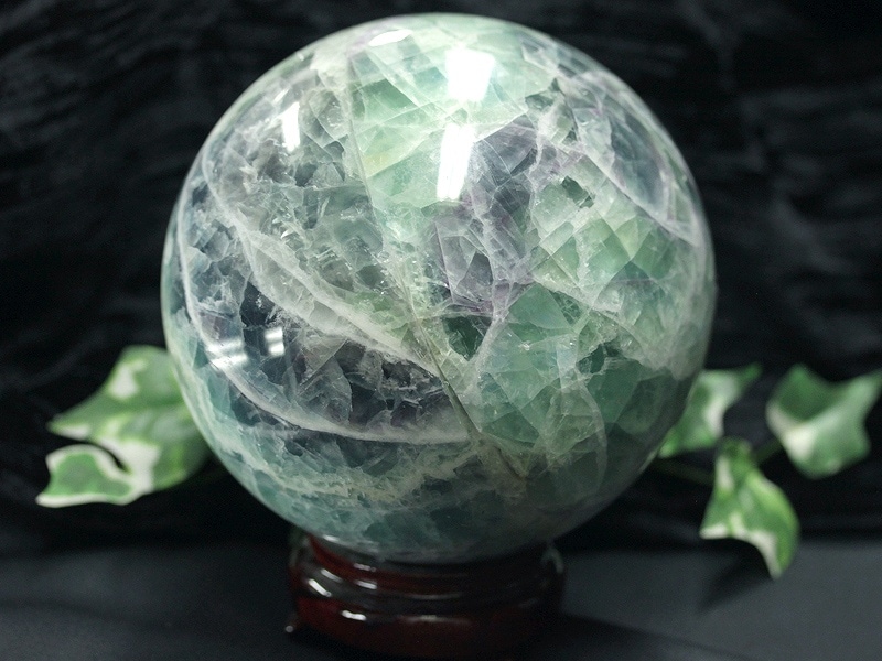 3.4Kgパワーストーン 天然石 虹入りヒマラヤ水晶丸玉135mm t718-2995 1