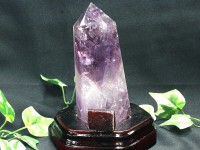 1点物！激レア★高発色ダブルターミネーター★両剣紫水晶★天然原石/アメジスト六角柱ダブルポイント/約H187×W64mm/923g/1個/台座サービス【ネコポス不可】【天然石/パワーストーン】【アメリ