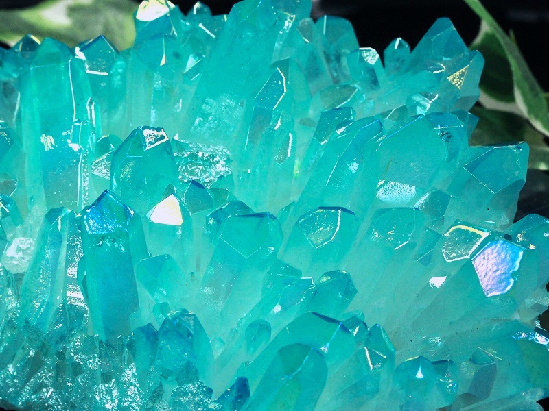 青い水晶のクラスター天然石鉱物パワーストーンクリスタルレア珍しい