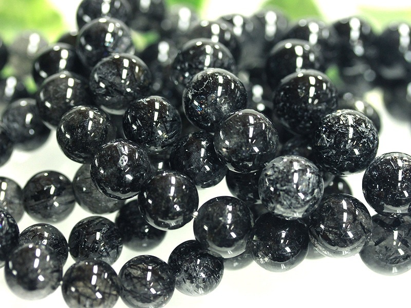 天然 ブラックルチルクォーツ ブレスレット 13mm 50g 楽天市場】13mm〜14mm 19cm ブラックルチルクォーツ