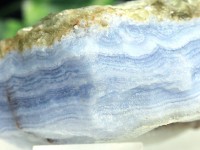 ≪原石祭り20%OFF≫激レア！★くっきり縞模様★優しいブルーの発色★平穏を与える石★天然石/南アフリカ産/ブルーレースアゲート(空色縞瑪瑙)/原石/262g/1個【ネコポス不可】【天然石/パワースト