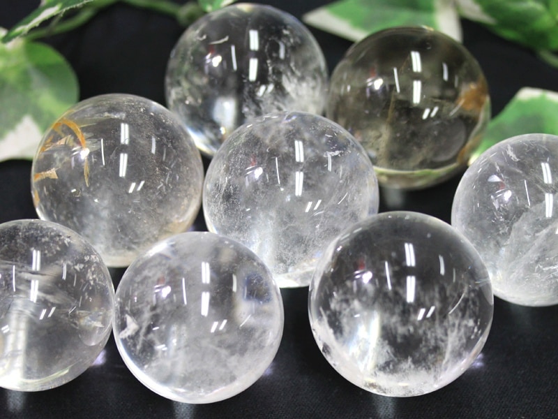 グリーントルマリンインクォーツ 36mm 丸玉 虹入り水晶 【公式通販】