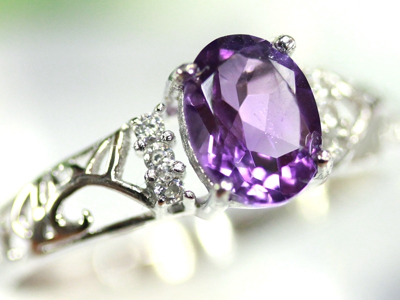 ⭐︎【天然 】カコクセナイト イン アメジスト 怪し リング s925