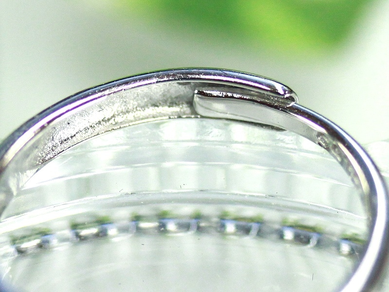 天然石リング ペリドット 緑 若草色 高透明 8*6mm SV925刻印