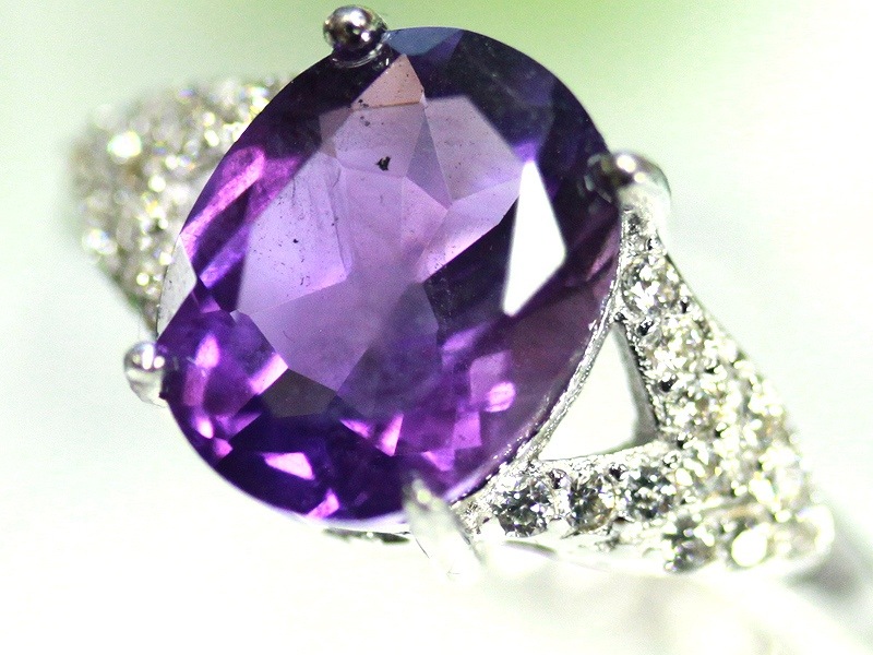 じ*ん様 天然アメジスト&サファイア&ガーネット5.00ct Silver925 天然アメジスト&サファイア&ガーネット5.00ct Silver925リング