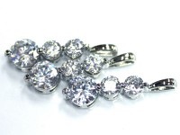 【激安】パーツ・副資材/キュービックジルコニア(cz)パーツ/トリニティデザイン/シルバー/ラウンド/サイズ約22×6mm/1個|パーツ・副素材：アクセサリーパーツ|パーツ・副素材