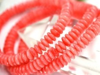 【限定入荷】天然石ブレスレット/ピンク珊瑚/ボタンカット/7×2mm/1本【アメリカツーソン・香港展示会・世界各地出展品買い付け】|コーラル(珊瑚)