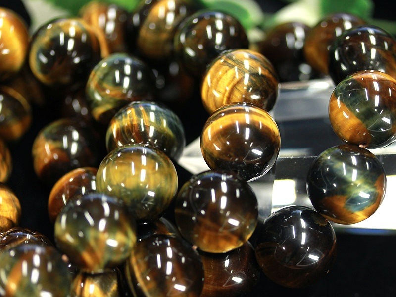 ≪20％OFF≫超特価SALE】希少虎目☆美麗キャッツアイ☆黄と青の