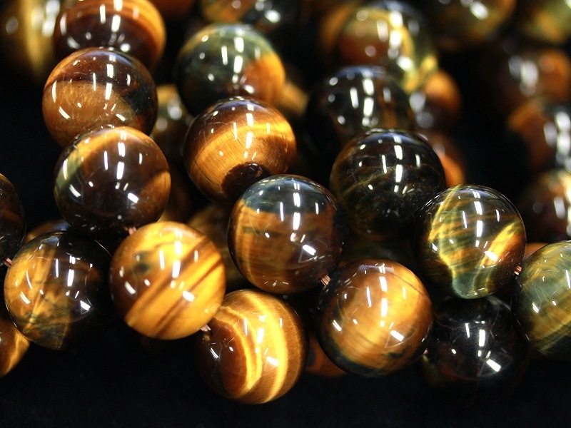 希少なタイガーアイ、虎目石の小筥 タイガーアイ（虎目石）丸玉44mm 天然石販売 名取貴石