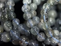 落ち着いたブルーの針★沈静・安定の石★2A/天然石ブレスレット/ブルールチルクォーツ（Blue Rutilelated quartz/青針水晶） /ラウンド/6.5-7.4mm/1本【天然石/パワース