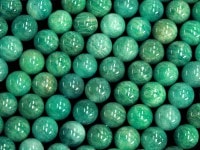 【数量限定SALE！】希望の石(ホープストーン)★鮮やかなブルーグリーン★希少！モザンビーク共和国産★3A/天然石ビーズ/アマゾナイト/ラウンド/8.5-9.4mm/1連【天然石/パワーストーン】【ア