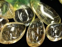 激安！限定入荷★金運・財運の石★透明度◎輝く金針★ルース（裸石）/ゴールドルチルクォーツ（ルチレイテッドクォーツ/金紅石入り水晶）/Mサイズ/1粒【返品交換不可】【天然石/パワーストーン】【アメリカツ