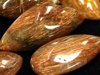 激安！限定入荷★金運・財運の石★透明度◎超濃密！びっしり金針！★ルース（裸石）/ルチルクォーツ（ルチレイテッドクォーツ/金紅石入り水晶）/Lサイズ/1粒【返品交換不可】【天然石/パワーストーン】【アメ