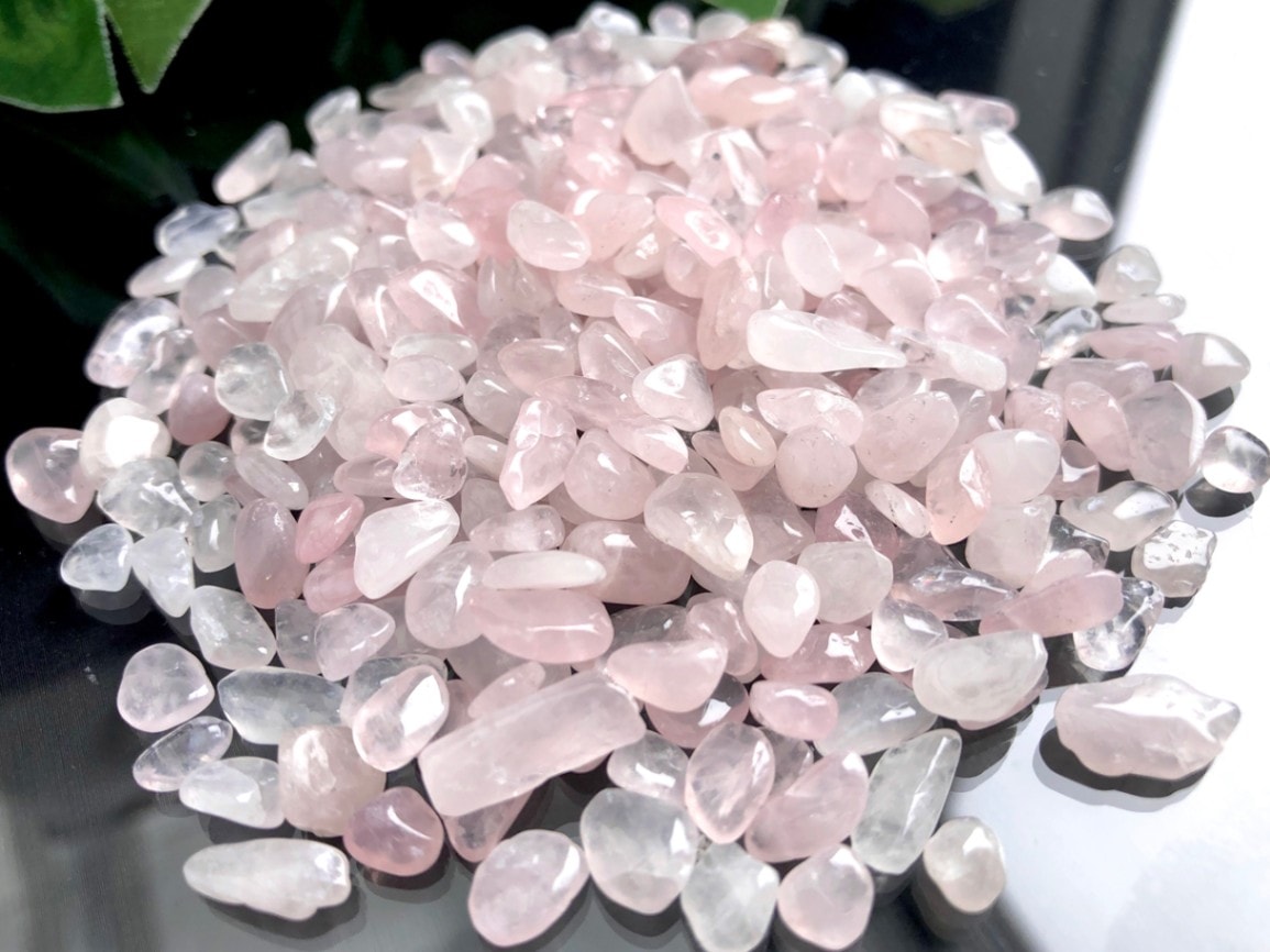 超美品・招財樹】 ローズクォーツ・ホワイトアメジスト（天然石