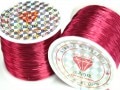 【超激安特価！】約35m/ブレスレット用オペロンゴム（伸びるテグス）/水晶の線/ワインレッド/1個【ネコポス不可】