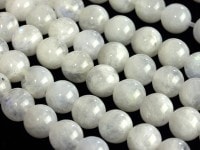 月のような光の石★2A/天然石ビーズ/ムーンストーン/ラウンド/5mm/1連【天然石/パワーストーン】【アメリカツーソン・香港展示会・世界各地出展品買い付け】|ムーンストーン：連ビーズ|ムーンストーン