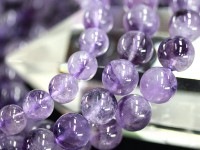 【≪20％OFF≫超特価SALE】 鮮やか発色★人気のラベンダーカラー★3A/天然石ブレスレット/ラベンダーアメジスト/ラウンド/9.5-10.4mm/1本【天然石/パワーストーン】【アメリカツーソン