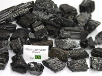 ≪原石祭り20%OFF≫【USAツーソンミネラルショー商品】漆黒の艶★美結晶★心身の活性化と健康運の石★ブラジル産★5A/天然原石/ブラックトルマリン原石(電気石/Black Tourmaline)/