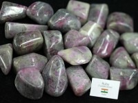 【USAツーソンミネラルショー商品】優しい発色★宝石の女王★インド産★天然石/タンブル（お守り石・握り石・磨き石）/ルビー(鋼玉・紅玉・Ruby)/Mサイズ/1個【ネコポス不可】【天然石/パワーストー